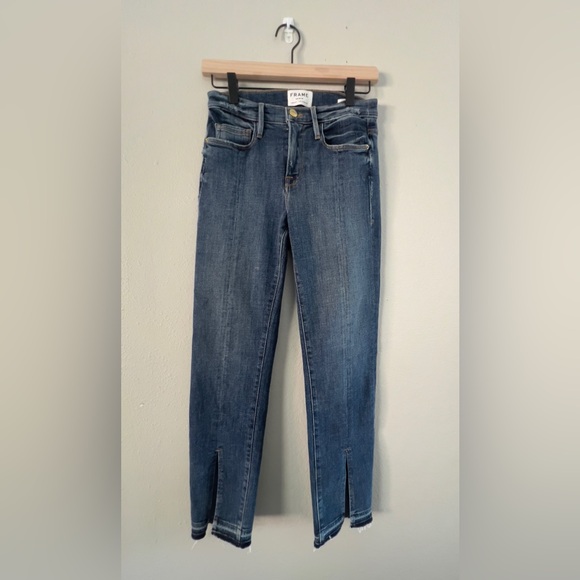 Like new Frame 25 Le Nouveau Straight Jeans w/ Split Hem - Picture 1 of 9